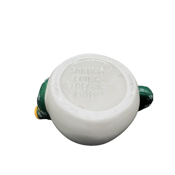 Vintage Debbie Mumm Sakura China Snowman Decorative Teapot - Great Condition - Picture 4 of 4